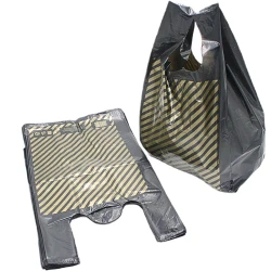 Torby foliowe LDPE z uchem 30×55 cm 35µ czarne - 100 sztuk