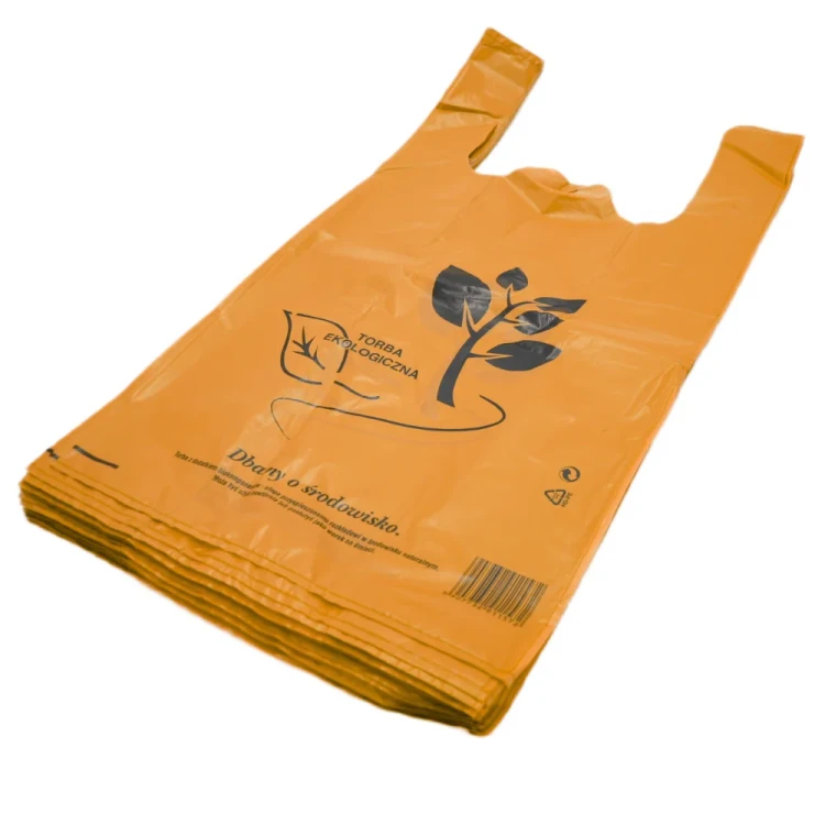 Reklamowka torba foliowa ldpe 30x55 cm bardzo gruba pomaranczowa 50 sztuk.webp