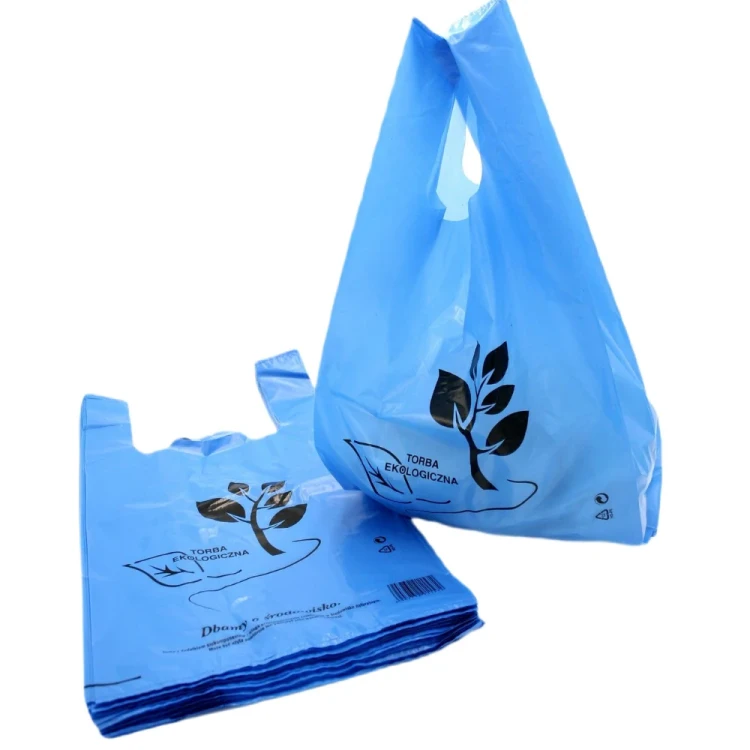 Reklamowka torba foliowa ldpe 30x55 cm bardzo gruba niebieska 50 sztuk.webp