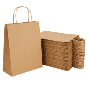 250 sztuk toreb papierowych brązowych z uchem skręcanym o wymiarach 24x11x32 cm.webp