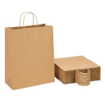50 sztuk toreb papierowych brązowych z uchem skręcanym o wymiarach 32x16x38 cm.webp