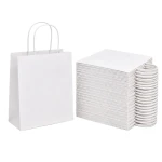250 sztuk toreb papierowych białych z uchem skręcanym o wymiarach 18x8x21 cm.webp