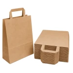 25 sztuk toreb papierowych brązowych z uchem płaskim o wymiarach 18x8,5x23 cm.webp