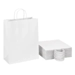 50 sztuk toreb papierowych białych z uchem skręcanym o wymiarach 32x16x38 cm.webp